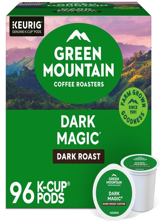 Green Mountain Coffee Roasters قهوة دارك ماجيك من جرين ماونتن كوفي روسترز، كبسولات كيوريج أحادية الاستخدام، تحميص داكن، 96 كبسولة - Image 1