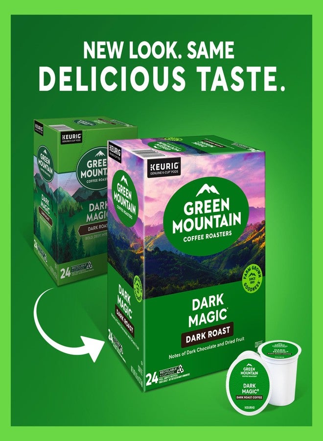 Green Mountain Coffee Roasters قهوة دارك ماجيك من جرين ماونتن كوفي روسترز، كبسولات كيوريج أحادية الاستخدام، تحميص داكن، 96 كبسولة - Image 2