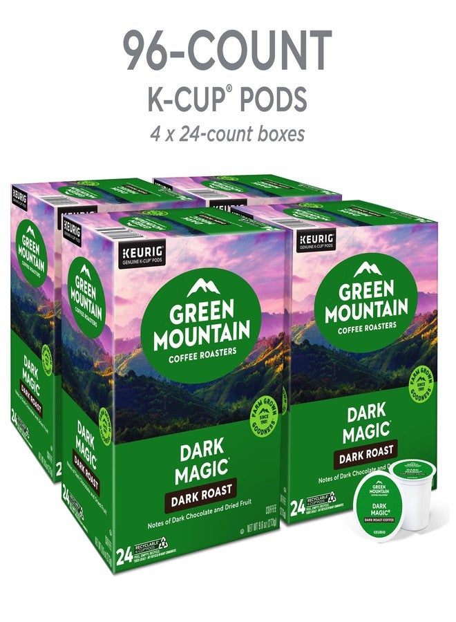 Green Mountain Coffee Roasters قهوة دارك ماجيك من جرين ماونتن كوفي روسترز، كبسولات كيوريج أحادية الاستخدام، تحميص داكن، 96 كبسولة - Image 3