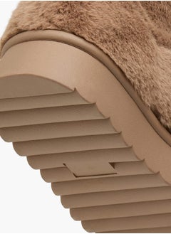 Celeste Womens Textured Slip-On Ankle Boots with Platform Heel  - Image 5