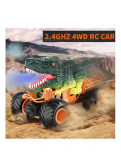 Y&D 2.4GHz Remote Control Dinosaur Car RC Dino Toys with Light Sound Spray Indoor Outdoor All Terrain Electric Birthday Gifts for 3 to 12 Boys Kids  - Image 5