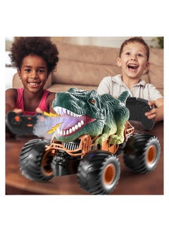 Y&D 2.4GHz Remote Control Dinosaur Car RC Dino Toys with Light Sound Spray Indoor Outdoor All Terrain Electric Birthday Gifts for 3 to 12 Boys Kids  - Image 3