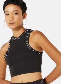 IL SARTO Repeat Logo Crop Top  - Image 3