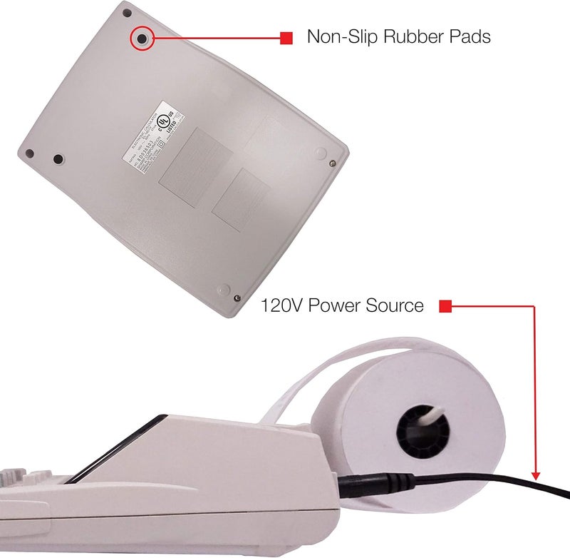 SHARP آلة حاسبة مكتبية طابعة 12 رقم El-1750V، بيضاء - Image 5