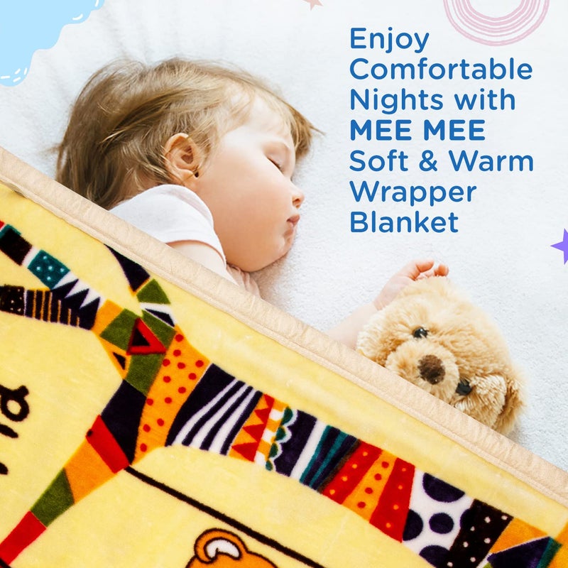 Mee Mee Ultra Soft Plush Newborn Baby Blanket | Lightweight & Super Comfortable Swaddle for Infant & Toddler | Wrapper for Girls & Boys (Cream) 100X120 CM - Image 3