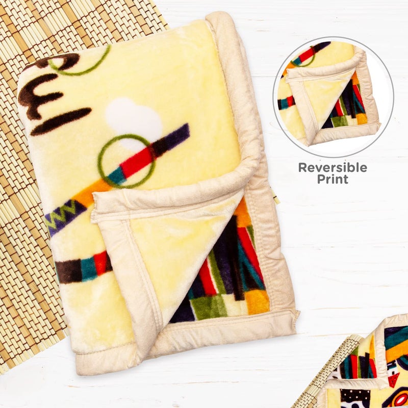 Mee Mee Ultra Soft Plush Newborn Baby Blanket | Lightweight & Super Comfortable Swaddle for Infant & Toddler | Wrapper for Girls & Boys (Cream) 100X120 CM - Image 4