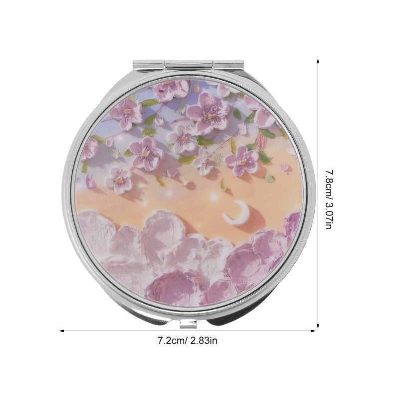 Pocket Mirror: Double Sided Cute Mini Folding Mirror Portable for Travel Makeup Purse Pocket Handbag for Women and Girls - Image 5