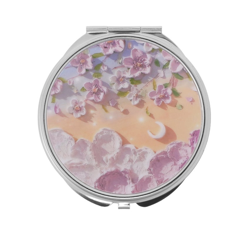 Pocket Mirror: Double Sided Cute Mini Folding Mirror Portable for Travel Makeup Purse Pocket Handbag for Women and Girls - Image 1