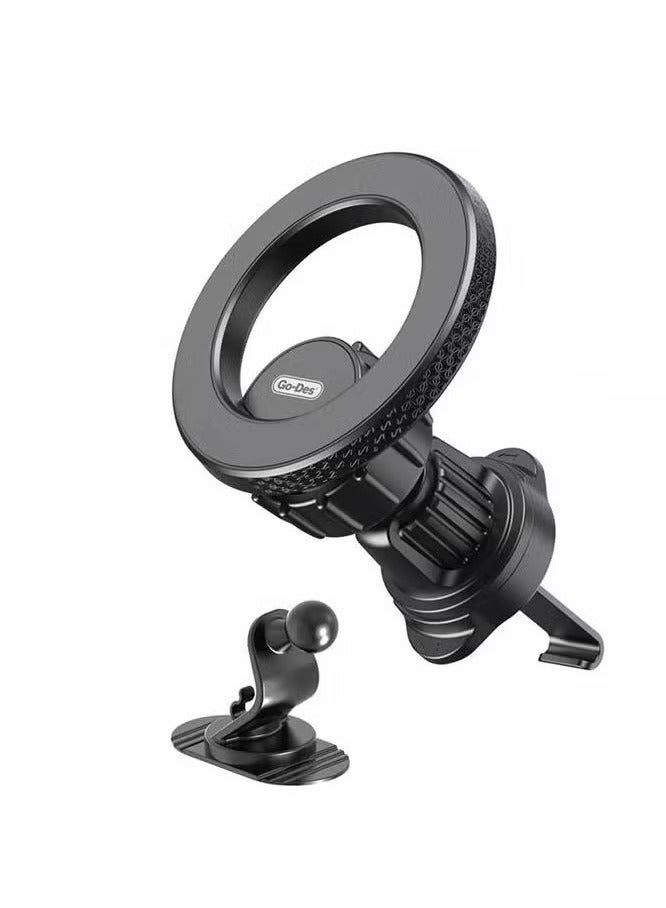 GO-DES Magsafe Magnetic 360° Rotatable 2in1 Ventilation and Flat Floor Phone Holder(GD-HD318) - Image 1