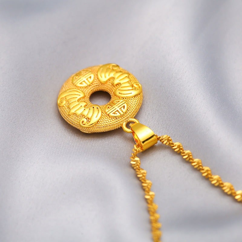 O T H E R / Qi Ta Gold-Plated Safety Lock Pendant Necklace - Image 2