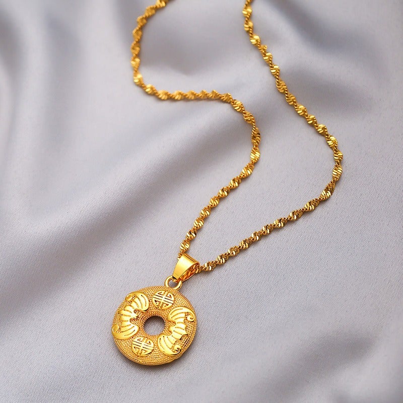 O T H E R / Qi Ta Gold-Plated Safety Lock Pendant Necklace - Image 4