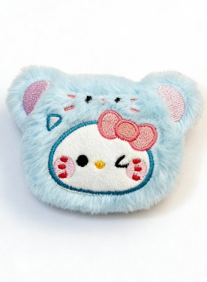 Sanrio 4 Packs of Hello Kitty Pendant Cute Plush Keychain Small Kawaii Cat Plush Bag Charm Backpack Accessories Soft Car Keychain - Image 4