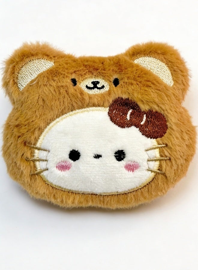 Sanrio 4 Packs of Hello Kitty Pendant Cute Plush Keychain Small Kawaii Cat Plush Bag Charm Backpack Accessories Soft Car Keychain - Image 3