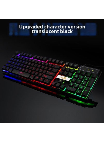 Redragon R260 Rainbow Backlit Gaming Keyboard Black plate plus character glow