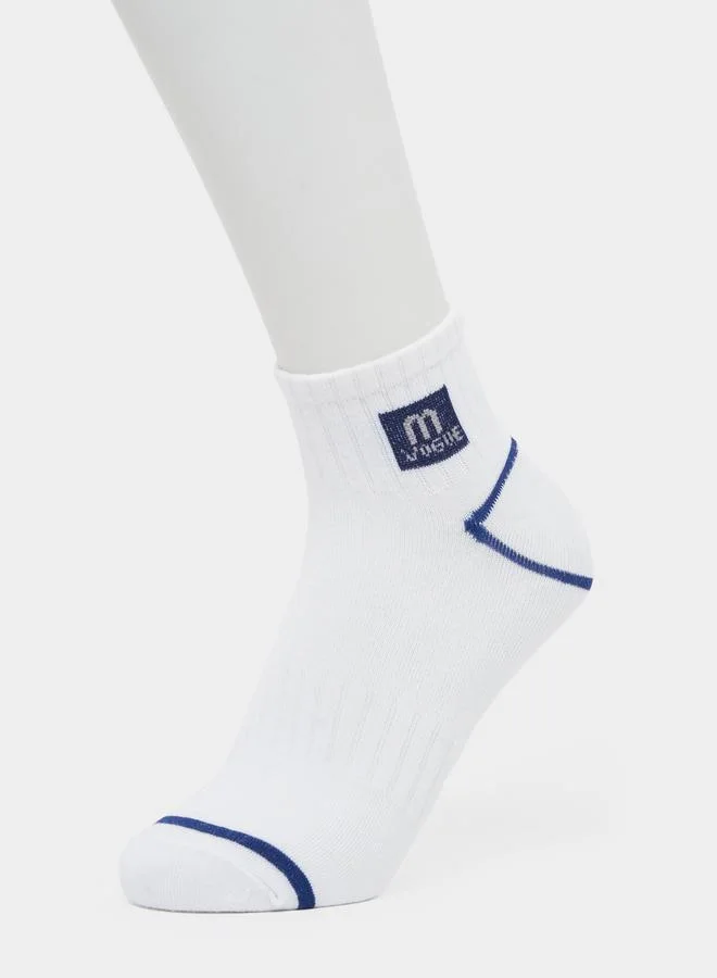 Styli Styli Set of 4 - Print Detail Ankle Socks