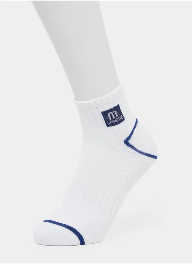 Styli Set of 4 - Print Detail Ankle Socks