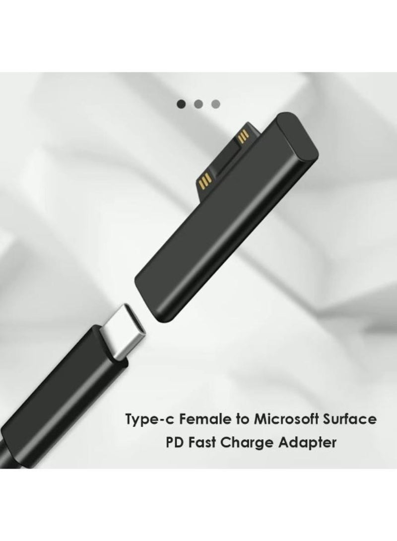 Chabeia 65W PD Fast Charging USB C Power Supply For Microsoft Surface Pro X 8 7 6 5 4 3 Go Book Converter Charger For Microsoft Surface - Image 5