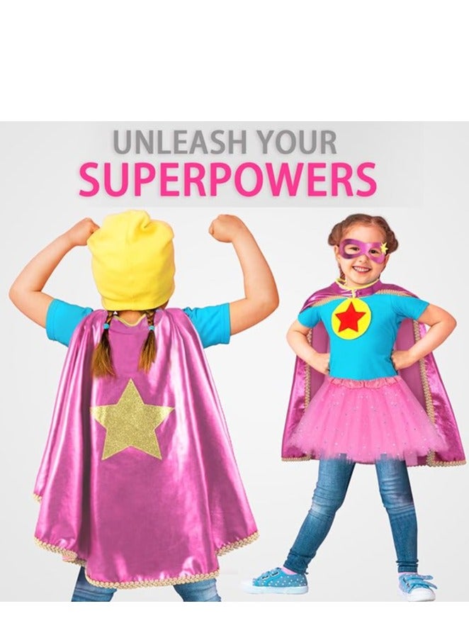 Superhero-Capes for Kids Superhero-Costumes for Girls Toddler Princess Dress-Up Big-Sister-Gifts Christmas Party Toy  - Image 2
