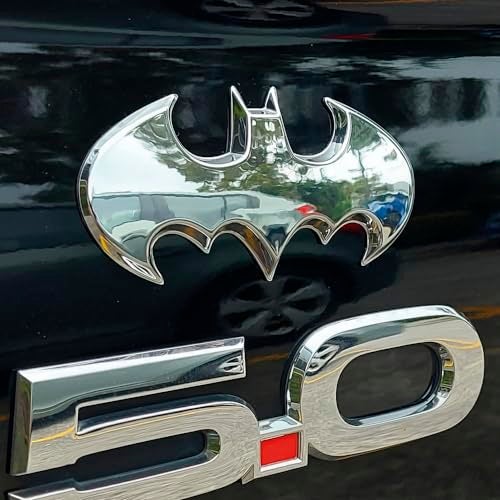 Fan Emblems Batman Car Emblem - 1989 Batwing Batarang Symbol 3D Auto Badge - Color: Chrome - Size: 3.8 x 1.8 x 0.2 inches - Officially Licensed DC Car Accessories - Image 3