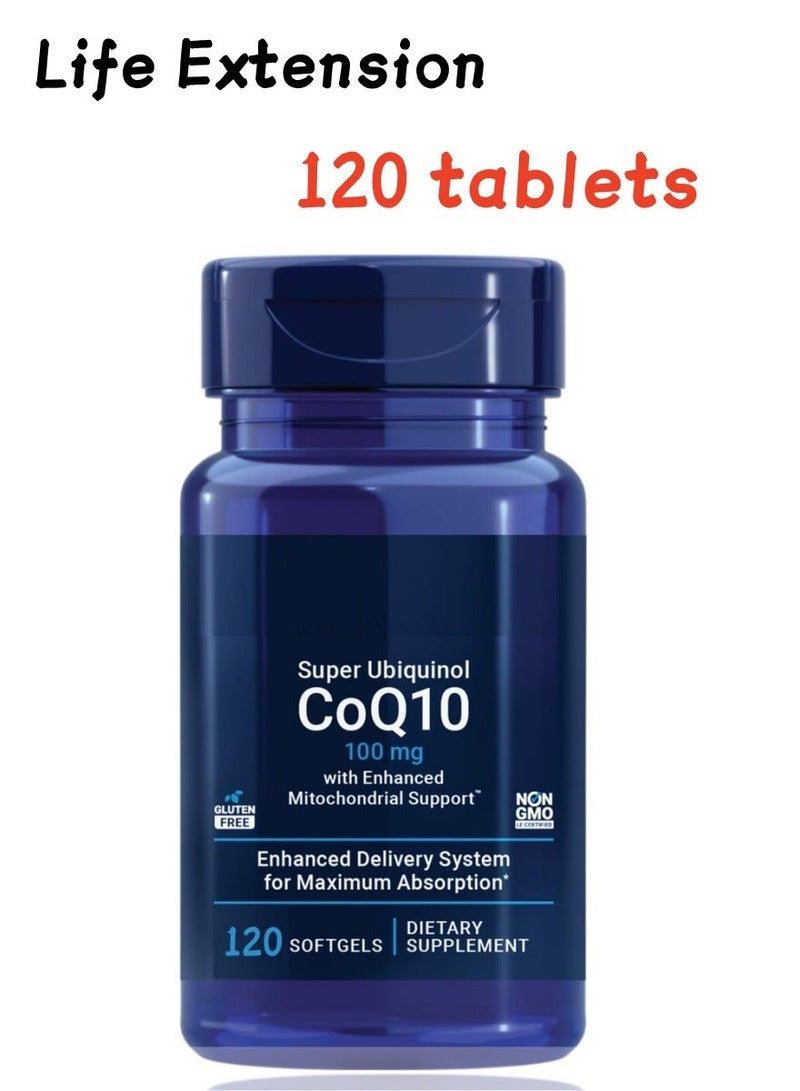 لايف إكستنشن سوبر يوبيكوينول CoQ10 مع دعم محسّن للميتوكوندريا، دعم قوي لصحة القلب وإنتاج الطاقة الخلوية، قابل للامتصاص بشكل فائق، خالٍ من الغلوتين، خالٍ من الكائنات المعدلة وراثيًا، 100 مجم، 90 كبسولة هلامية - Image 1