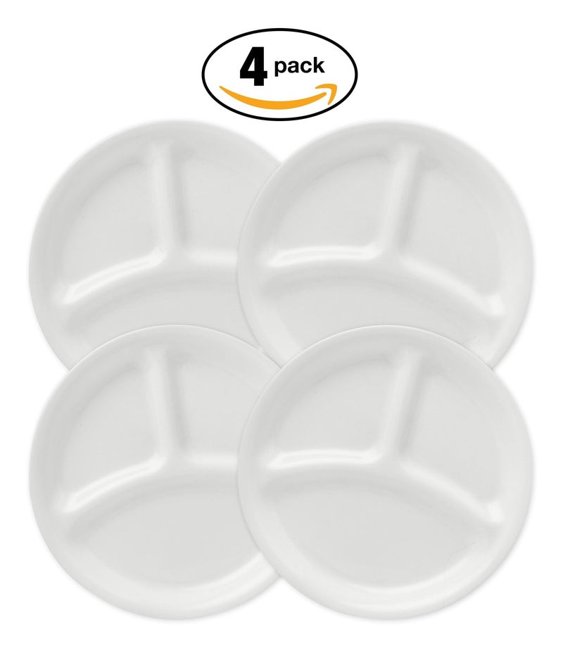 Corelle طبق كوريل ليفينغ وير مقسم، 10-1/4 بوصة، أبيض شتوي فروسيت - Image 2