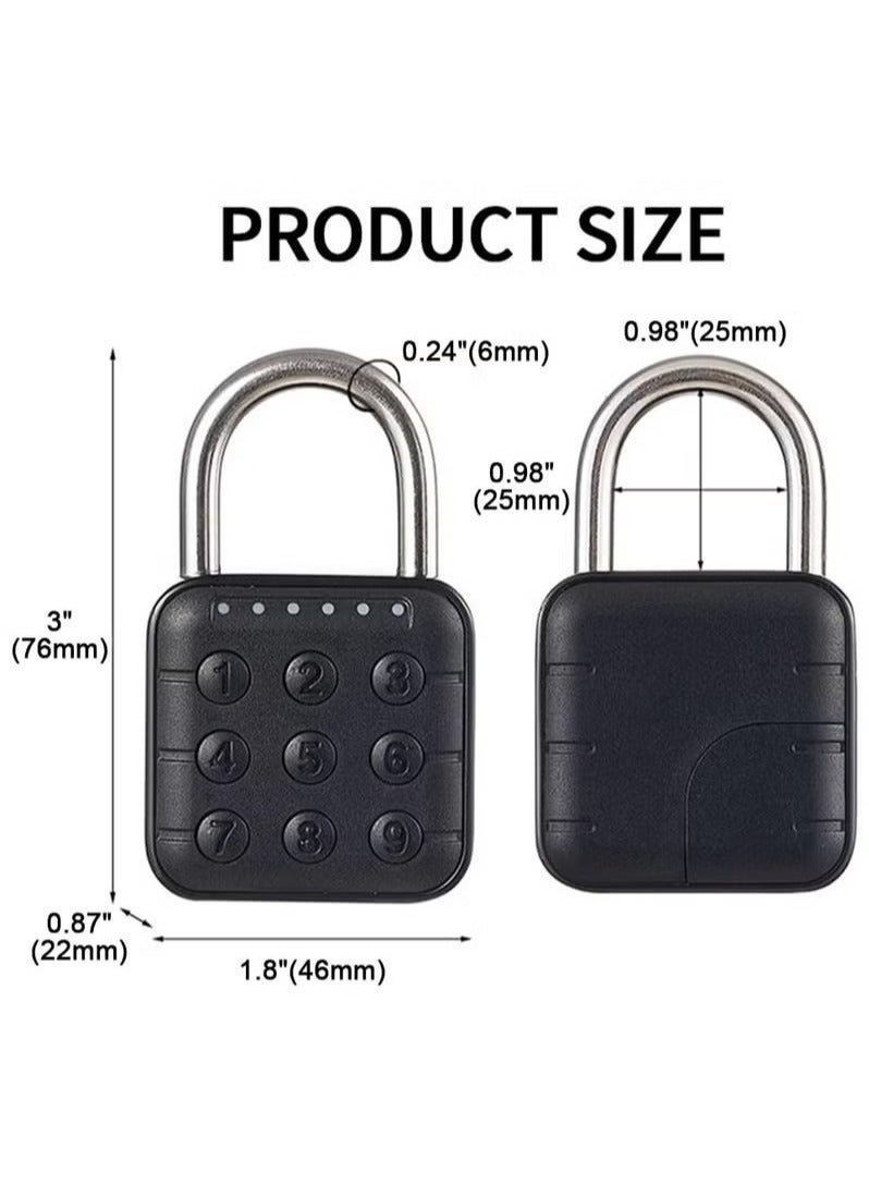 6-Digit Waterproof Combination Lock – Smart Code Padlock for Locker, Luggage, Gym, Storage Boxes & Suitcases - Image 2