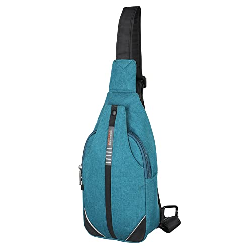 WATERFLY Tiny Crossbody Sling Backpack Anti Theft Backpack for Traveling Chest Shoulder Bag (Teal Blue) - Image 1