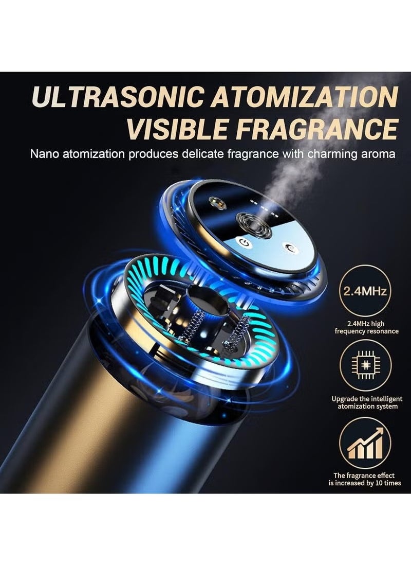 TIGER Smart Car Air Freshener Diffuser with Starry Sky Light Projection | Rechargeable Auto Aroma Diffuser with Perfume Oil | Intelligent Motion Sensor Car Scent Dispenser | USB Charging | Long-Lasting Cologne Fragrance | Silent Operation & Stylish Design  - Image 3