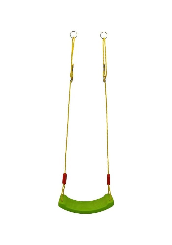 Kids Indoor Outdoor Play Game Toy Swing Seat Set - Plastic Hard Bending Plate Chair with Rope - Image 4