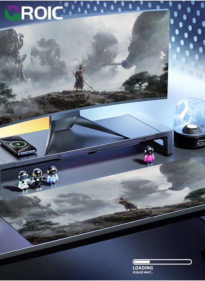 GROIC 2PCS Black Myth Wu Kong Mouse Pad Wukong Desk Mat, Big Full Keyboard and Mouse Pad Cool Desk Pad, Gaming Mousepad, Cool Monkey Desktop Decoration New Gaming Mousepad  - Image 2