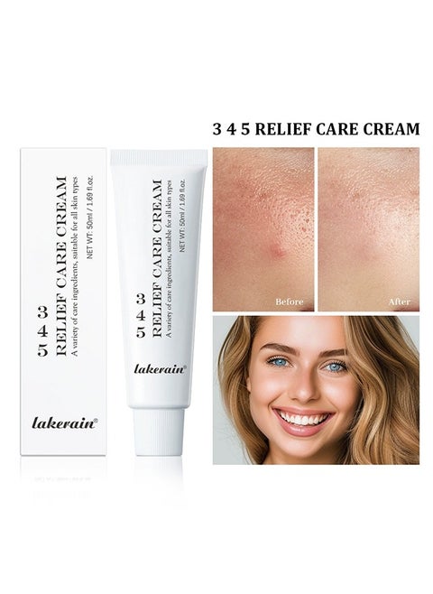 345 Relief Care Cream, Intensive Repair Cream, Improve Redness, Facial Soothing Moisturizing Cream - 50ML