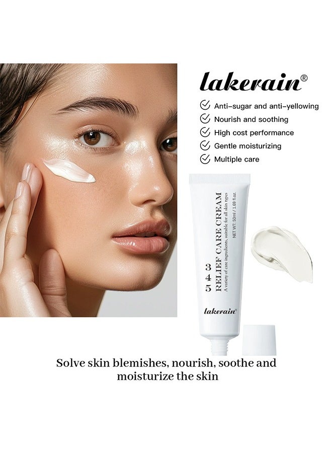 345 Relief Care Cream, Intensive Repair Cream, Improve Redness, Facial Soothing Moisturizing Cream - 50ML