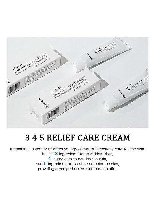 345 Relief Care Cream, Intensive Repair Cream, Improve Redness, Facial Soothing Moisturizing Cream - 50ML