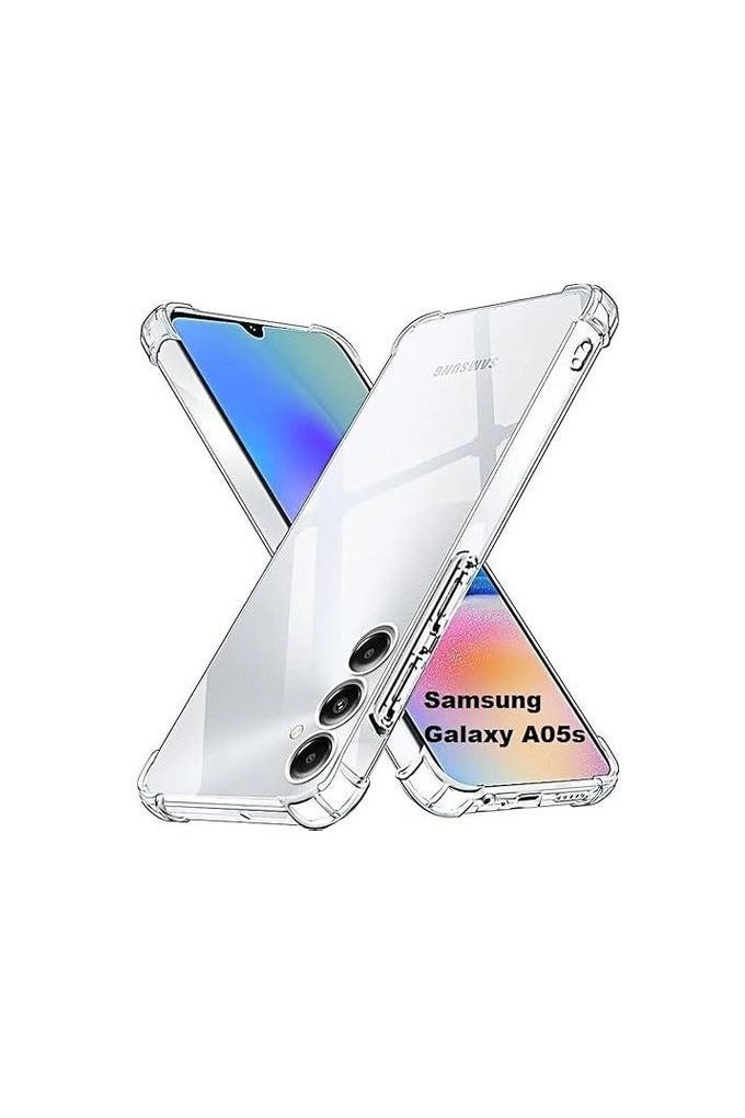 Clear Case Compatible with Samsung Galaxy A05S, Four Corners Clear Case, Anti-Yellowing TPU Full Body Protective Cover - Clear - Image 1