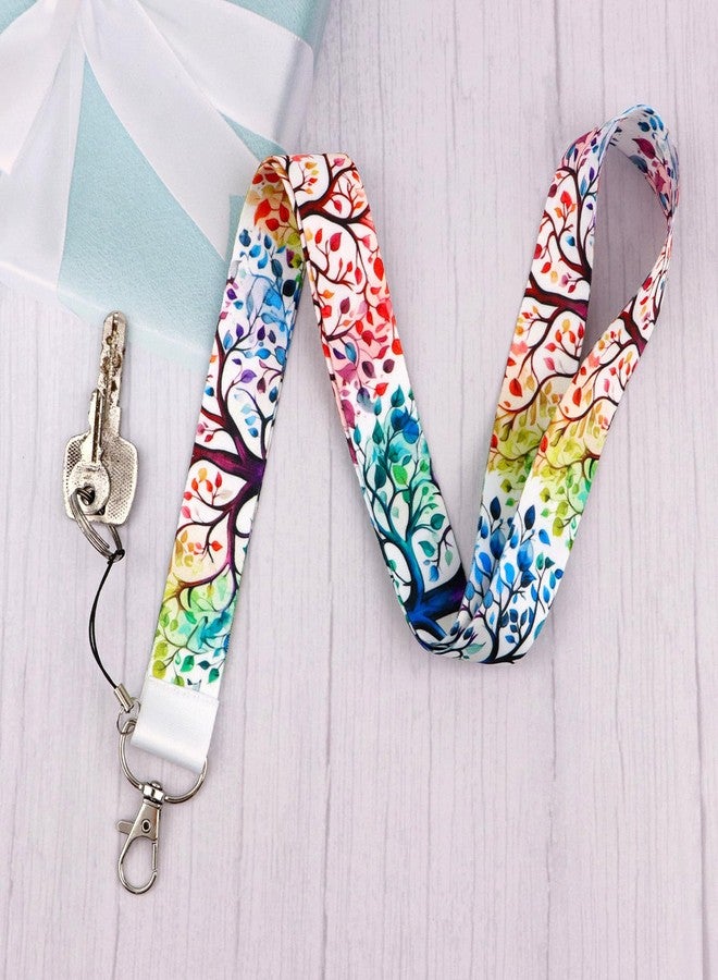DMLSKY Tree Lanyards for ID Badges, Badge Holder with Retractable Reel Clip Keychain Lanyard with ID Holder Name Card Protector for Women Teacher Nurse - Image 2
