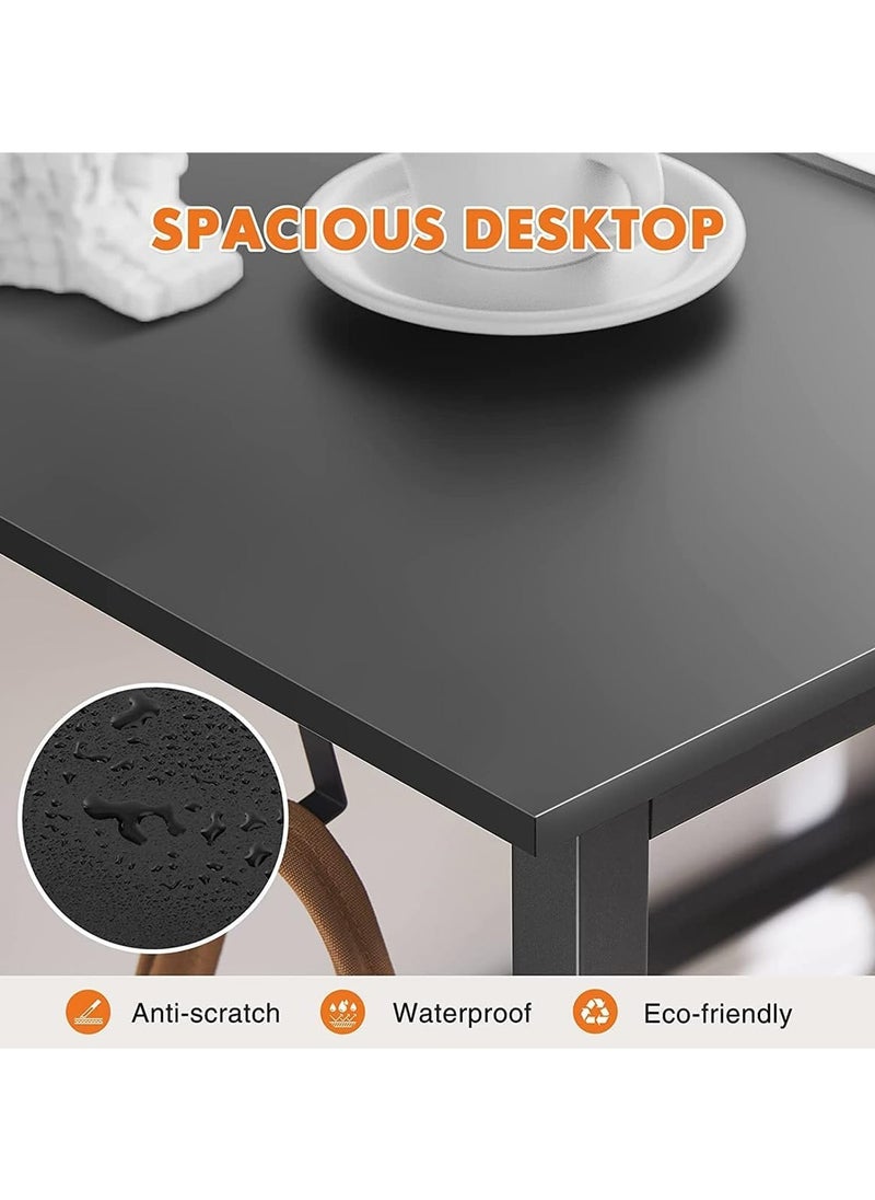 Office Desk Computer Desk Gaming Desk Simple Writing Desk Study Table with Storage Bag and Hook for Home Office Bedroom(100*50cm，White)
