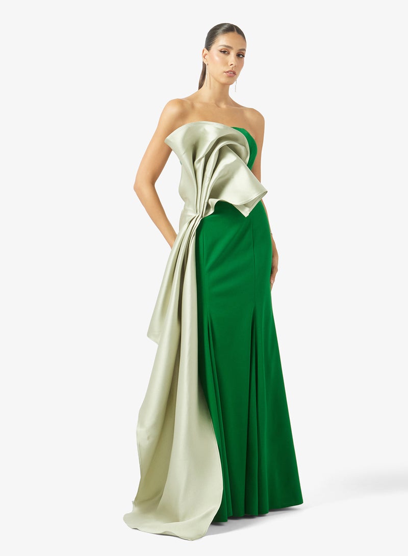 Iyra Draped Detailing Maxi Dress - Image 1