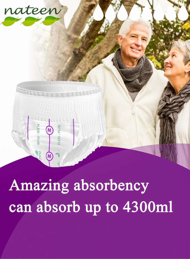 nateen Pack Of 3 Flexi Ultra Adult Diapers Pants Ultimate Absorbency With 4300ml Capacity Waterproof Backing 30 Count Pack - Image 4