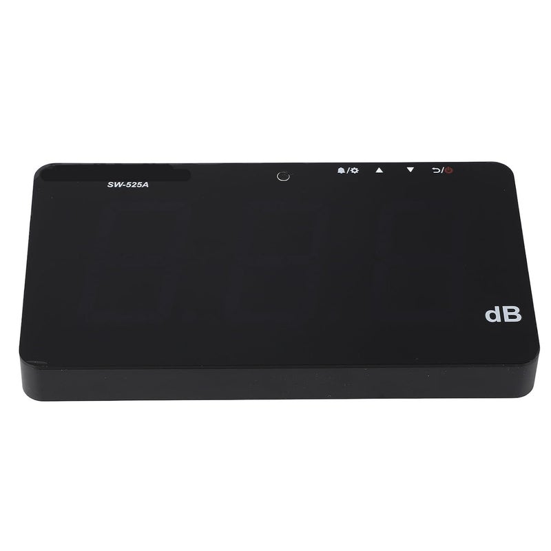 مقياس مستوى الصوت الرقمي 30-130 ديسيبل مع شاشة عرض LCD وساعة منبه للمنزل والمكتب والمستشفى - Image 1