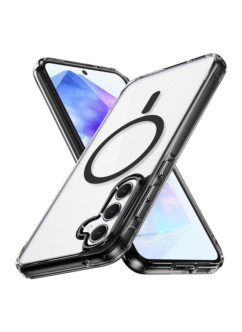 Generic - for Samsung Galaxy A55 5G Case [Compatible with Magsafe Wireless Charging] Yellowing Resistant Magnetic Back Cover Clear Samsung Galaxy A55 Rugged Best Phone Case - Image 1