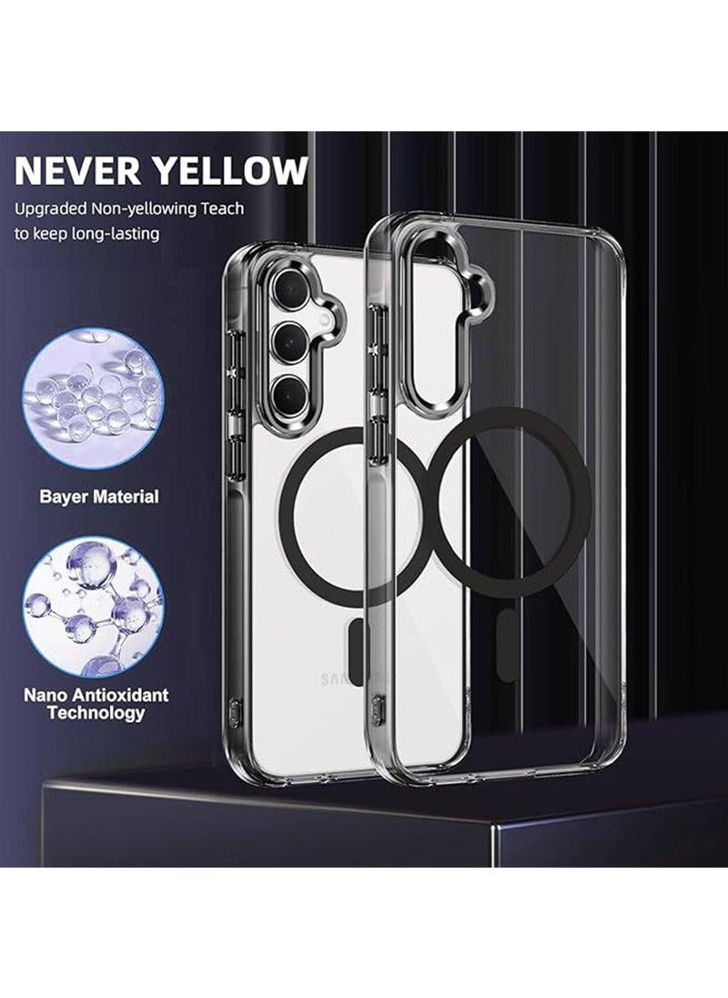 Generic - for Samsung Galaxy A55 5G Case [Compatible with Magsafe Wireless Charging] Yellowing Resistant Magnetic Back Cover Clear Samsung Galaxy A55 Rugged Best Phone Case - Image 1