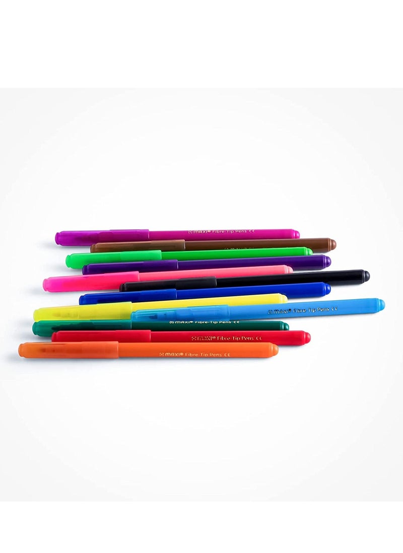 Maxi 12-Piece Washable Felt Pens Multicolour  - Image 2