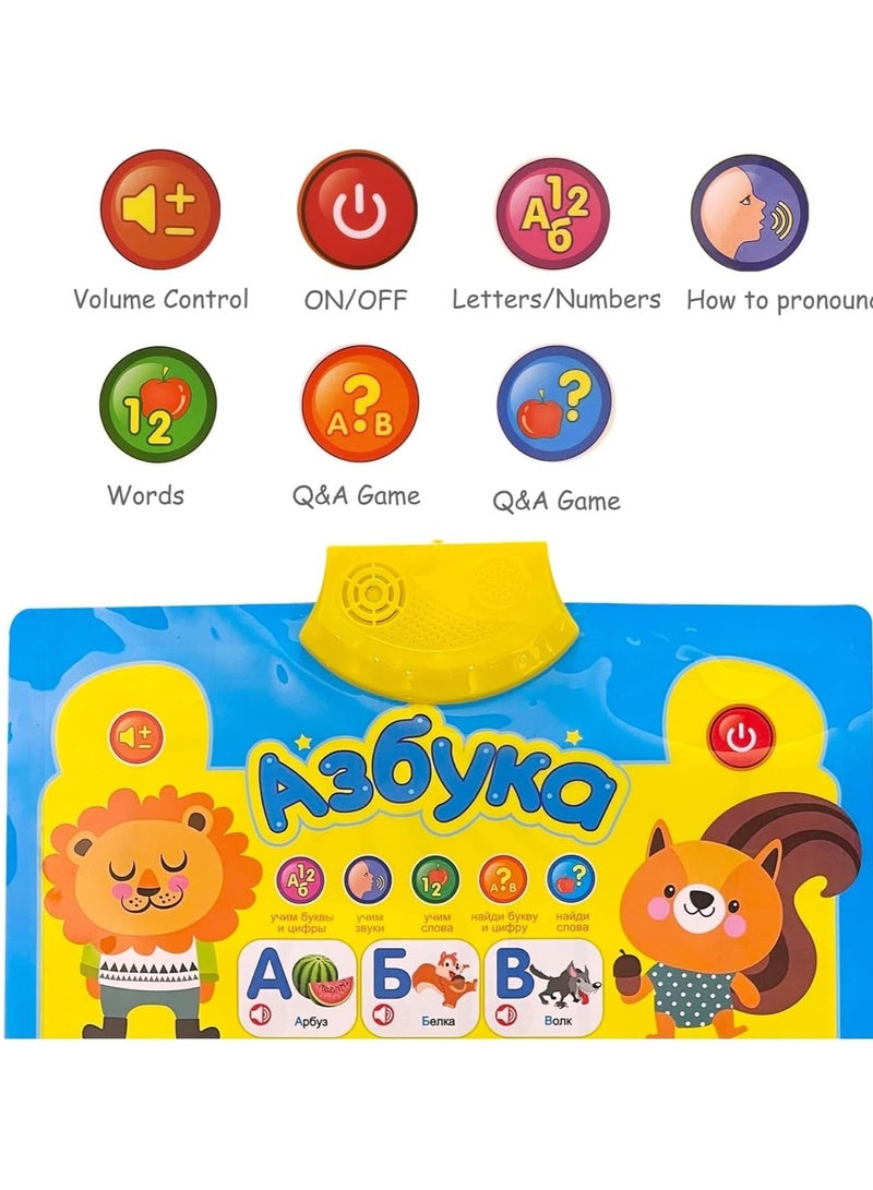 UKR Russian Alphabet Talking Poster for Kids – Interactive Musical Learning Toy for Toddlers | Fun Russian Language Learning Poster with Sound & Light | Educational Tool for Early Literacy & Language Development - Image 4