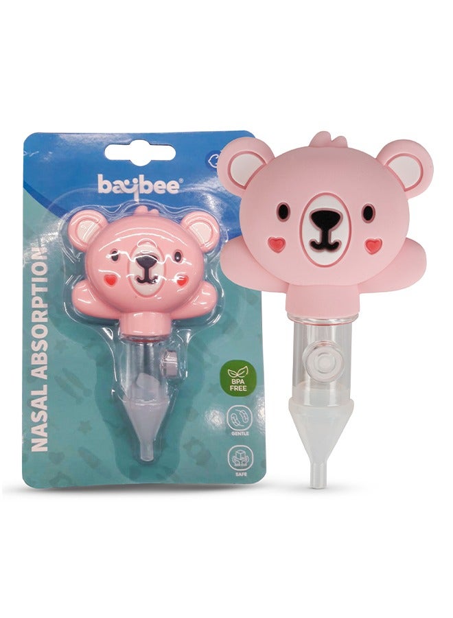 Baybee Newborn Nasal Aspirator for Babies Silicone Nose Cleaner Baby Snot Device Kids Reusable Cold Relief Vacuum Nasal Mucus Aspirator, Anti Reflux Protection Relieves for Infants - Image 1