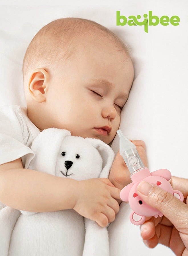 Baybee Newborn Nasal Aspirator for Babies Silicone Nose Cleaner Baby Snot Device Kids Reusable Cold Relief Vacuum Nasal Mucus Aspirator, Anti Reflux Protection Relieves for Infants - Image 4
