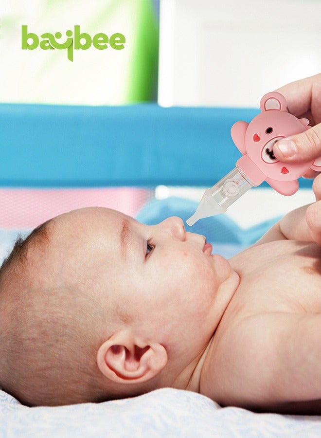 Baybee Newborn Nasal Aspirator for Babies Silicone Nose Cleaner Baby Snot Device Kids Reusable Cold Relief Vacuum Nasal Mucus Aspirator, Anti Reflux Protection Relieves for Infants - Image 2