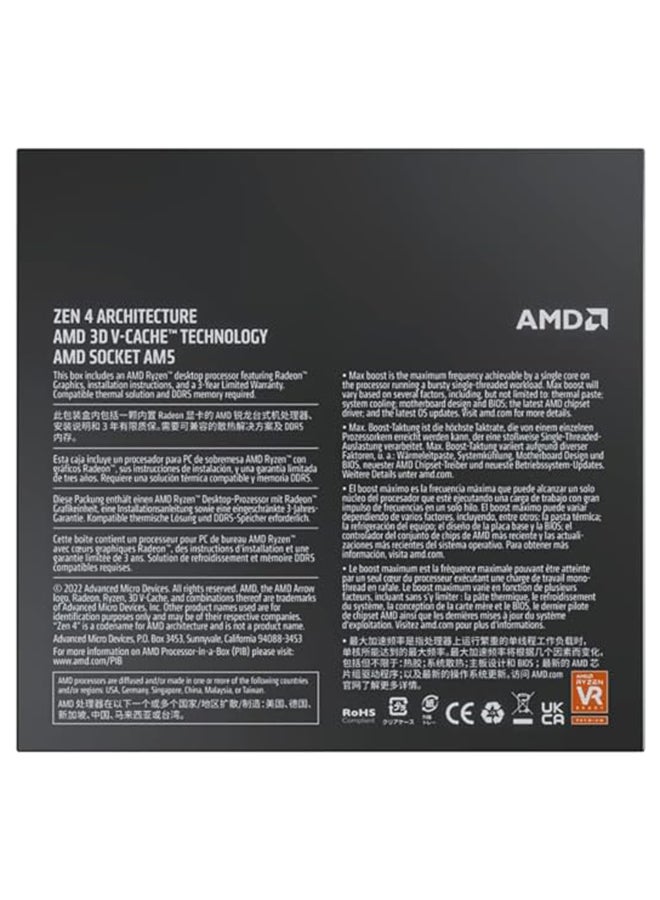 اي ام دي Ryzen 9 7900X3D 4.4GHz L2 L3 AM5 Desktop Processor Boxed ‎Black - Image 4