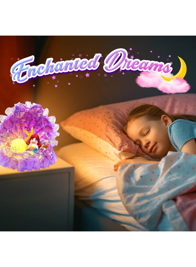 Kiditos Mermaid Shell Night Light Diy Toy Kit With Flash Themed Accessories,Make Your Own Mermaid Night Light, Arts And Crafts For School Activity,Ideal Bedroom Decor &Birthday Gifts For Girls Age 3+ - Image 4