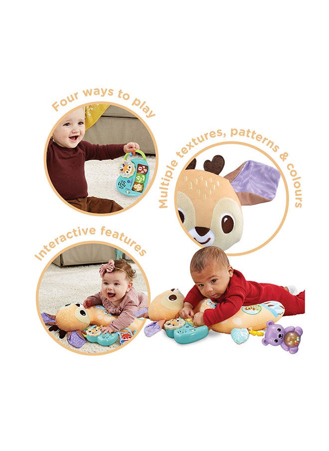 vtech Baby 4-In-1 Tummy Time Fawn, Sensory Animal Baby Pillow With Lights  - Image 4