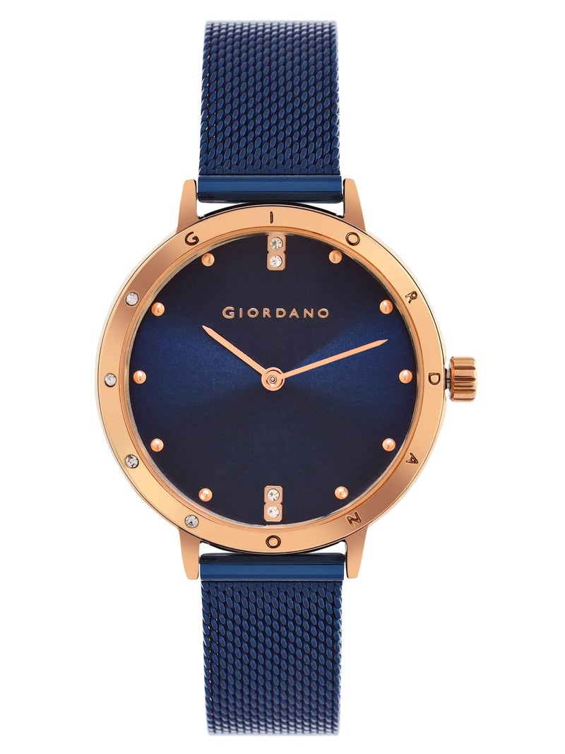 Giordano Designer Analog Women's Watch Metal Strap Diamond Studded Classic-A2085 - Image 1